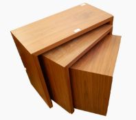 Heals teak nest of three tables,