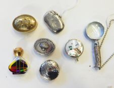 A Victorian silver vesta case with engraved decoration,