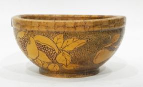 A floral carved bowl,