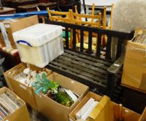 An oak garden bench seat