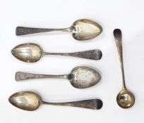 A George III silver mustard spoon, London 1803 by Peter,