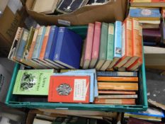 A large quantity of books some relating to Russian fiction and history, birds, penguins,