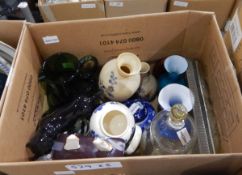 A quantity of mixed ceramics including serving dishes, jugs, vases, etc.