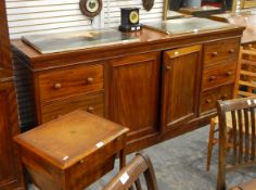 A Victorian mahogany linen chest,