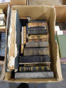 Various antiquarian books including some with half and full leather bindings (af),