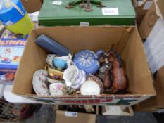 Assorted ceramics including Aynsley, Wedgwood, wooden items,