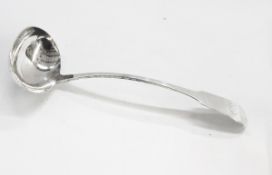 George IV silver soup ladle, fiddle pattern, Edinburgh 1826, maker Patrick Sutherland, 7oz approx.