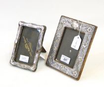 Edwardian silver photograph frame by W J Myatt & Co, Birmingham 1904,