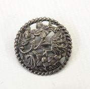 Set of eight Victorian silver buttons by Levi & Salaman, Birmingham 1899,