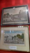 Two 18th century coloured engravings from a series of around thirty views of the Hague and nearby