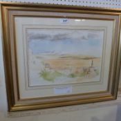 Keith Brockie, a watercolour 'Shibam' (A world heritage site) signed and dated 1982.