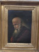 A set of three late 18th century / early 19th century oils on panel laid to canvas,