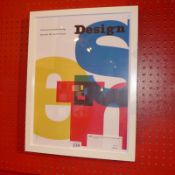 A framed and glazed art print for 'Design' Magazine 43 x 33cm.