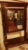 An early 19th century Continental mahogany and marquetry inlaid swing frame mirror,