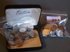 A large quantity of Georgian and later threepence pieces.