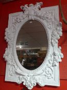 A Rococo style wall mirror,