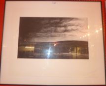 Alfons Bytautas, 'Border White' 1988, etching numbered 1/30 and signed in pencil, glazed and framed.