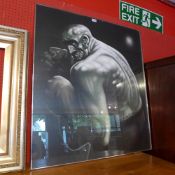 A large framed and glazed, Peter Howson print 'Mr Great Heart' signed in permanent marker pen.