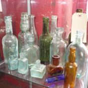 A collection of various old bottles