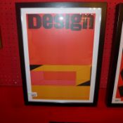 A framed and glazed art print for 'Design' magazine.