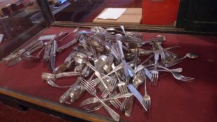 A very large quantity of silver plated cutlery,