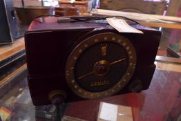 A 1950's American Zenith Rocket radio with converter.