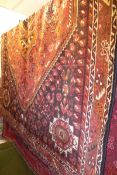 A fine south west Persian Afshar carpet 255cm x 165cm central pendent medallion with repeating