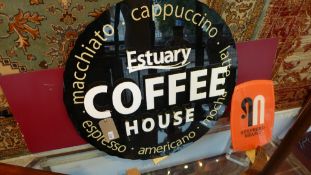 A collection of four various acrylic shop signs
