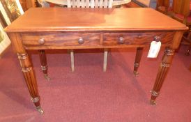 A Victorian mahogany writing / side table,