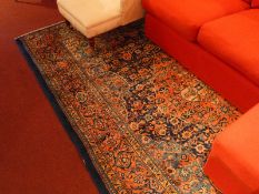 A fine central Persian Sarouk carpet 340cm x 250cm central double pendent medallion with repeating
