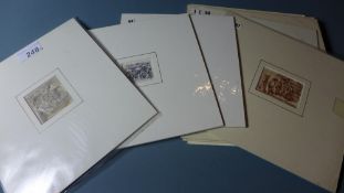 A collection of eight Helen Grumwald studies of London mounted.