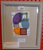 Bruce Russell RCA secret 2014 pen study on postcard from the secret postcard yearly event where you