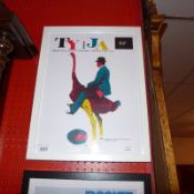 A glazed and framed art print 'Ty I Ja' Polish magazine 43 x 33cm.