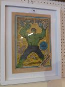 A rare framed September 1971 entire copy Rolling Stone magazine featuring Hulk.