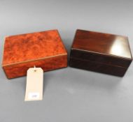 A Elie Bleu Paris cigar humidor and similar ebonised humidor