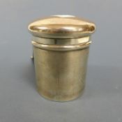 A large silver cannister marked to the underside Hamilton Calcutta, Chester 1898