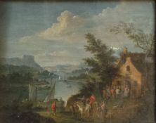 A 19th Century Continental School pair of similar fine oil on boards, depicting landscapes with