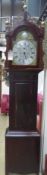 An early 19th Century Georgian mahogany longcase clock, having fretwork and gilt metal eagle