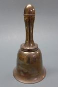 An Art Deco Asprey silver plated 'bell' cocktail shaker, registration number underside, H. 28cm