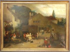 After David Wilkie RA (Scottish, 1785 - 1841) a fine reproduction of 'The Village Festival' oil on