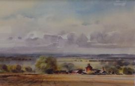 Gerry Ball RCA (British, b.1948) 'Border Country' watercolour on paper, signed lower right,