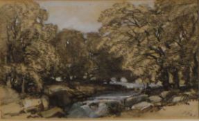 James Duffield Harding (1797 - 1863) 'The Fisherman' watercolour and pastels mixed media, 1841,