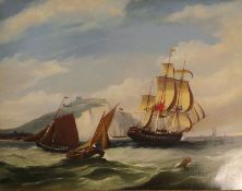 A 20th Century oil on canvas attributed to Charles Gregory of Cowes (Isle of Wight, 1810 - 1896)