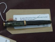 An early 20th Century Parker Vacumatic fountain pen having 14ct gold nib