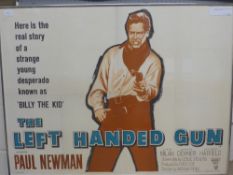 An original framed Paul Newman movie poster 'Left Hand Gun' 76cm x 100cm
