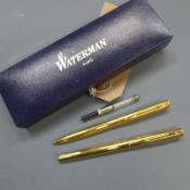 A pair of cased Waterman ball point pens (2)