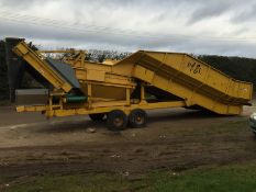 Tong & Peal hopper/cleaner. 8ft hopper. Cleaning Web. Pintel Web. Side Discharge. Year 2000.