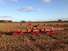 Farm made triple bed hydraulic folding weeder with Einbock weeder units