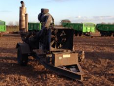 Ex irrigation pump Cummins 6 cyl engine on wheels and chassis