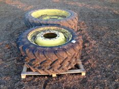 Set 11.2R32 & 12.4R46 wheels and tyres